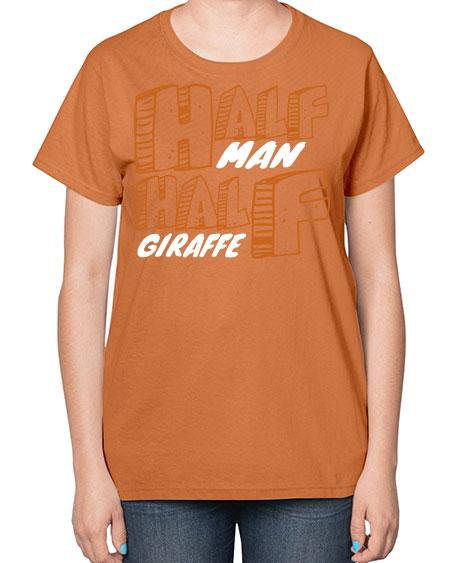 half man half giraffe - giraffee-  Ladies T-Shirt