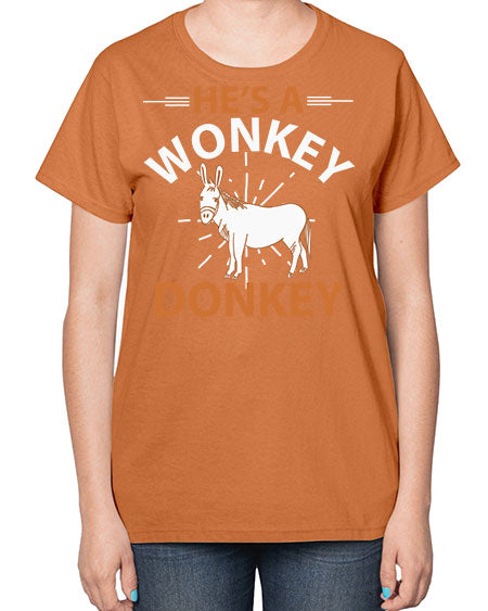 he’s a wonky donkey Style 4# - donkey-  Ladies T-Shirt