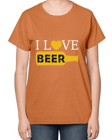 i love beer 1136# - beer-  Ladies T-Shirt