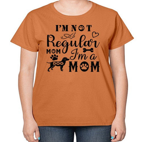 i m not a regular mom i m a dog mom 191# - dogs-  Ladies T-Shirt