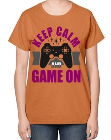 keep calm and game on 132# - video games-  Ladies T-Shirt