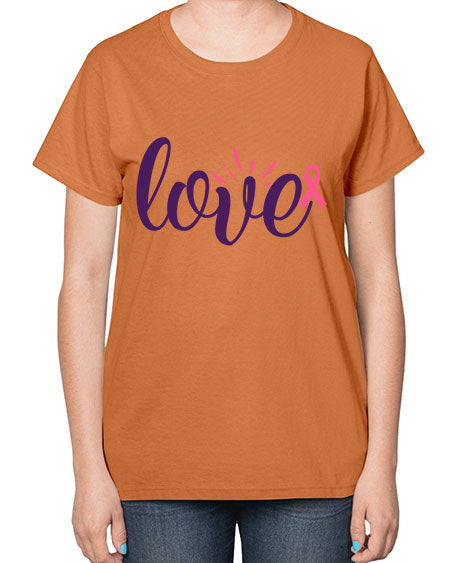 love Style 7# - breast cancer-  Ladies T-Shirt