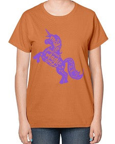 make your own magic colored 283# - unicorn-  Ladies T-Shirt