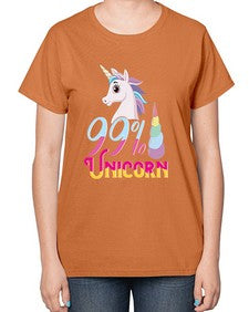 ninety nine percent unicorn 3# - unicorn-  Ladies T-Shirt