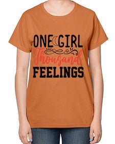 one girl thousand feelings 337# - unicorn-  Ladies T-Shirt