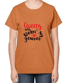 queens Are Born As Gemini 385# - gemini-  Ladies T-Shirt