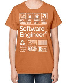 software engineer 1409# - engineer-  Ladies T-Shirt