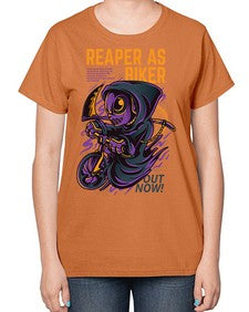 source reaper as biker 1102# - art pop art-  Ladies T-Shirt