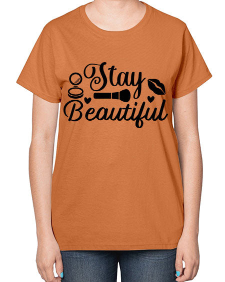 stay beautiful 19# -makeup  Ladies T-Shirt