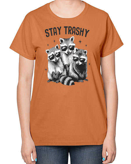 stay trashy 59# - raccoon-  Ladies T-Shirt