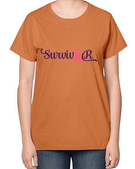 survivor Style 3# - breast cancer-  Ladies T-Shirt