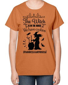 the witch is in the house sign 20# - witch-  Ladies T-Shirt