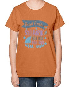 third grade shark doo doo doo doo 972# - third grade-  Ladies T-Shirt