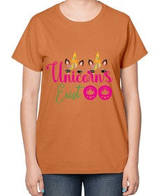 unicorns exist 534# - unicorn-  Ladies T-Shirt