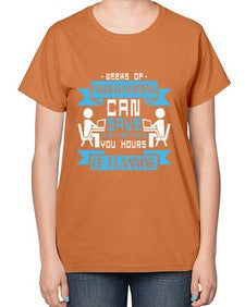 weeks of programming can save you hours of planning 9# - computer-  Ladies T-Shirt