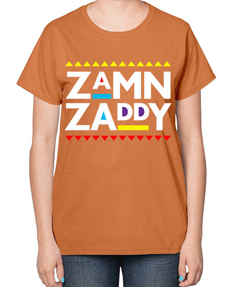 zamn zaddy 1# - black words and phrases-  Ladies T-Shirt