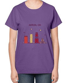 AkronOH 285# - cities-  Ladies T-Shirt