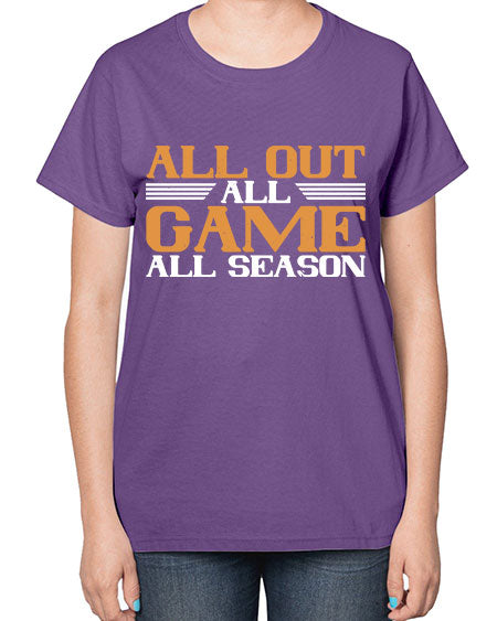 All out all game all season 2238# - badminton-  Ladies T-Shirt