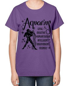 Aquarius 64# - aquarius-  Ladies T-Shirt