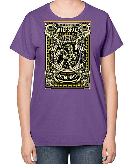 Astronaut Outerspace Exploration 36# - space-  Ladies T-Shirt