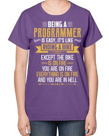 Being a Programmer 3# - computer-  Ladies T-Shirt
