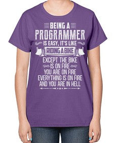 Being a Programmer 4# - computer-  Ladies T-Shirt