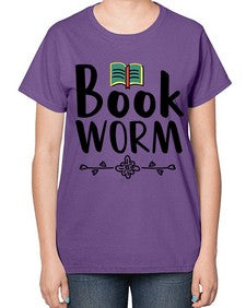Book Worm 27# - librarian-  Ladies T-Shirt