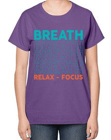 Breath Relax Focus 181# - yoga-  Ladies T-Shirt