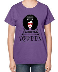 Capricorn queen 197# - capricorn-  Ladies T-Shirt