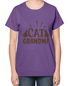 Cat Grandma Style 4# - cats-  Ladies T-Shirt