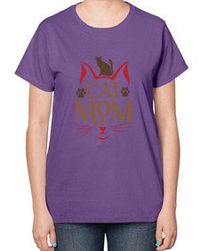 Cat Mom Style 6# - cats-  Ladies T-Shirt