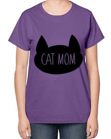 Cat Mom - cats-  Ladies T-Shirt