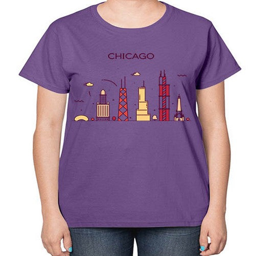 Chicago 572# - cities-  Ladies T-Shirt