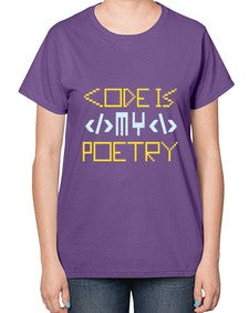 Code is my poetry 21# - computer-  Ladies T-Shirt