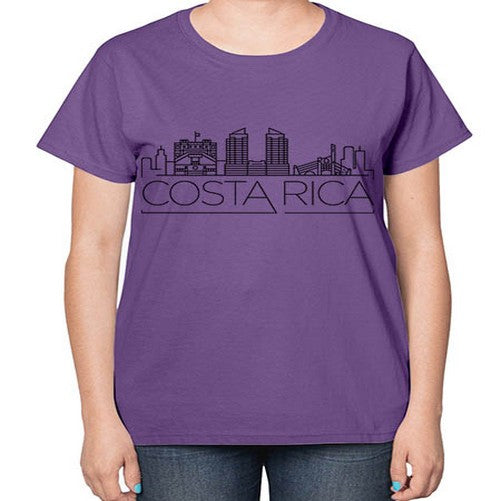 Costa Rica Minimal Skyline 631# - cities-  Ladies T-Shirt