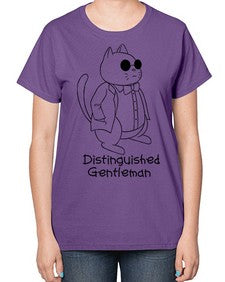Distinguished Gentleman - cats-  Ladies T-Shirt