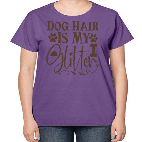 Dog Hair Is My Glitter Style 100# - dogs-  Ladies T-Shirt
