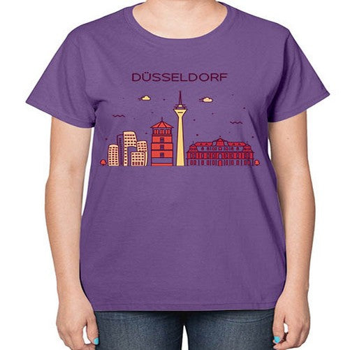 Dusseldorf 698# - cities-  Ladies T-Shirt