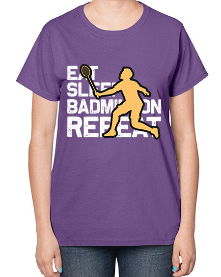 Eat 1286# - badminton-  Ladies T-Shirt
