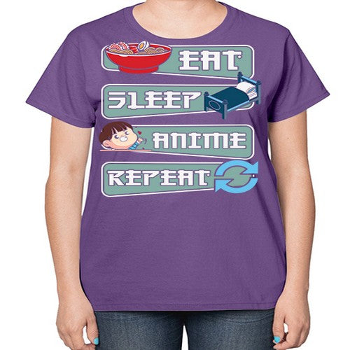 Eat Sleep Anime Repeat Anime Manga 227# - anime-  Ladies T-Shirt