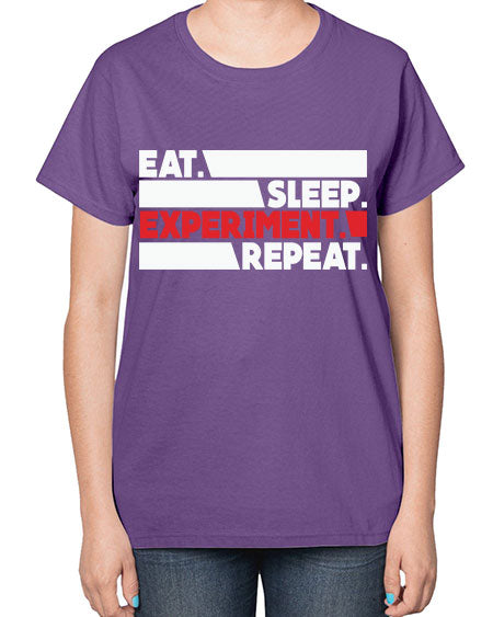 EatSleepExperimentRepeatScientistSkinite Scientist Skinite 274# - general science-  Ladies T-Shirt