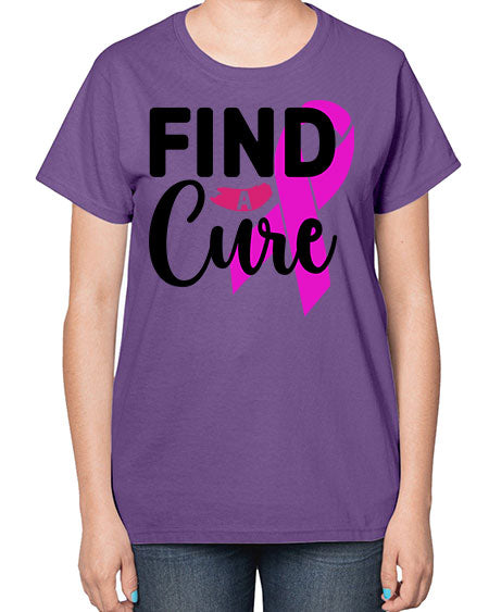 Find a Cure 26# - breast cancer-  Ladies T-Shirt