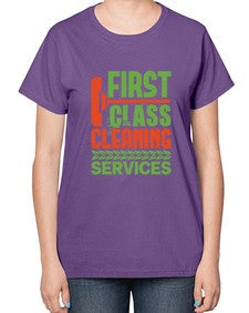 First class cleaning service Style 160# - cleaner-  Ladies T-Shirt