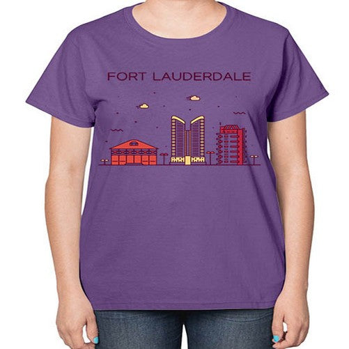 FortLauderdale 737# - cities-  Ladies T-Shirt