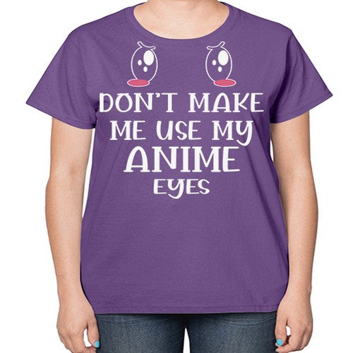 Funny Cute Anime Kawaii Eyes 230# - anime-  Ladies T-Shirt