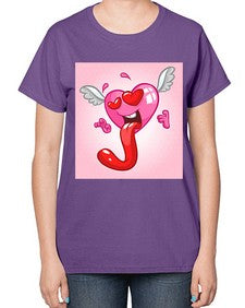 Heart 139# - cartoon general-  Ladies T-Shirt