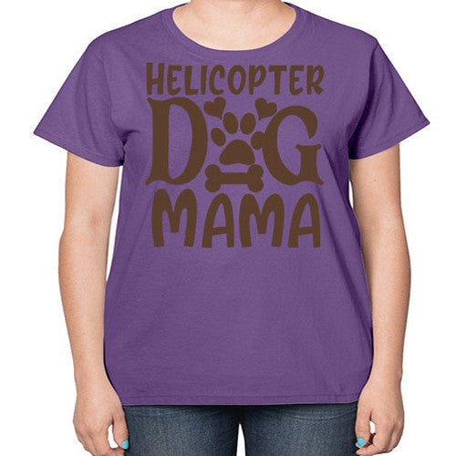 Helicopter Dog Mama Style 87# - dogs-  Ladies T-Shirt