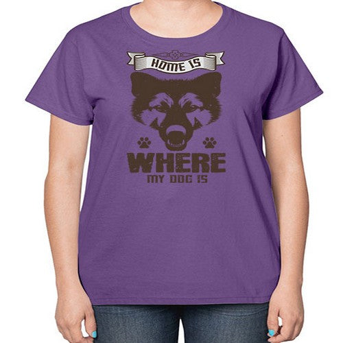 Home Is Where My Dog Is Style 202# - dogs-  Ladies T-Shirt