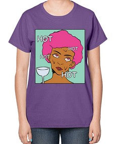 Hot 536# - art pop art-  Ladies T-Shirt