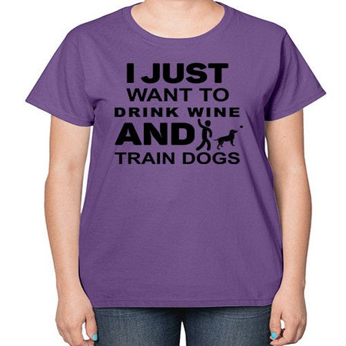 I Just Want to Drink Style 43# - dogs-  Ladies T-Shirt